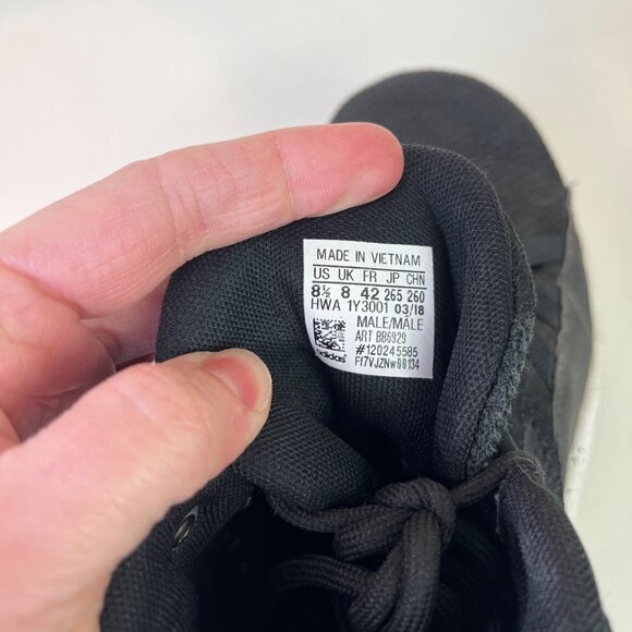 Adidas Mens Cloudfoam Streetfire Basketball Shoes Sz 8.5 Black Mid Top Athletic - Picture 10 of 12